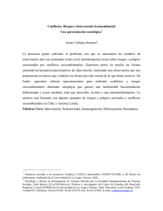 Conflictos, Riesgos e Intervención Socioambiental Una aproximación sociológica Arturo Vallejos Romero