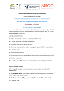 Comité de Investigación Sociología de las Organizaciones Federación Española de Sociología