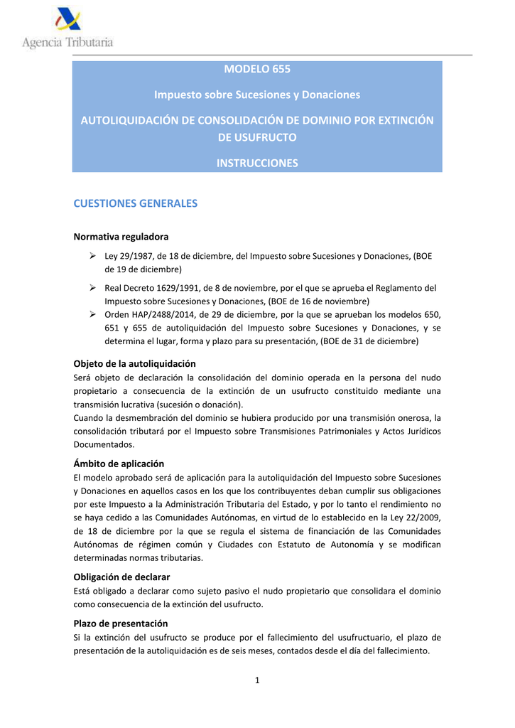 Modelo Impuesto Sobre Sucesiones Y Donaciones