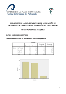 Informe de resultados encuesta interna de satisfacci n de estudiantes FFP 2012 / 2013.