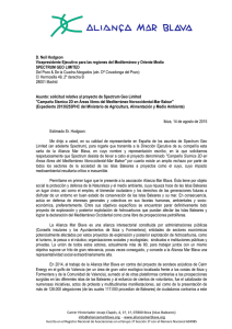 150812 AMB Spectrum Geo Ltd R carta para pedirle que desista del proyecto del mar Balear