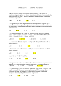 PRUEBA APTITUD NUMÉRICA CON RESPUESTAS