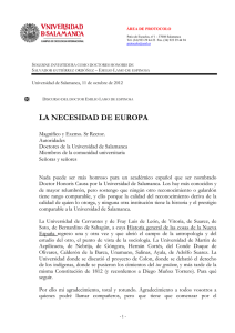 LA NECESIDAD DE EUROPA