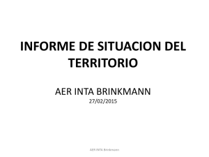 INFORME DE SITUACION DEL TERRITORIO  AER INTA BRINKMANN