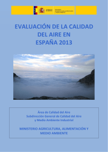 el informe sobre la evaluaci n de la calidad del aire 2013