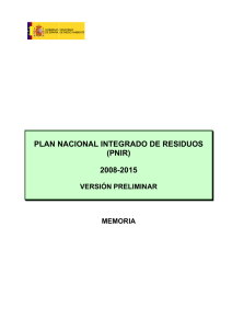 PLAN NACIONAL INTEGRADO DE RESIDUOS (PNIR) 2008-2015