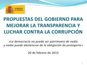 Propuestas de Transparencia y Lucha contra la corrupci n