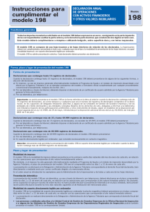 198 Instrucciones para cumplimentar el modelo 198