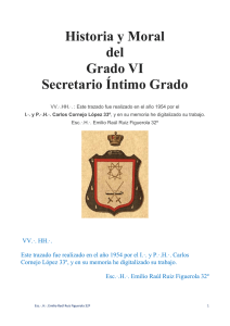Historia y Moral del Grado 06º - Secretario Íntimo