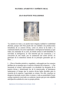 Materia Aparente y Espíritu Real - Jean-Baptiste Willermoz