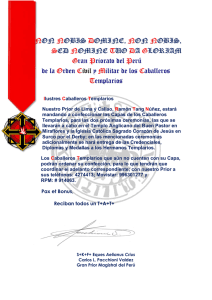 Entrega de Capas Medallas y Diplomas Templarios