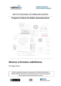Módulo de capacitación Radios IES: Géneros y formatos radiofónicos