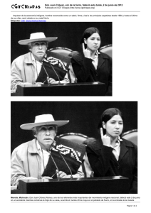 Don Juan Chávez, voz de la tierra, falleció esta tarde,...
