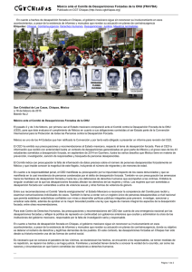 México ante el Comité de Desapariciones Forzadas de la ONU...