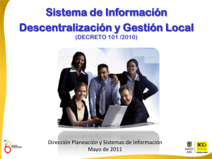 Avances Sistema Información versión 30 mayo 2011