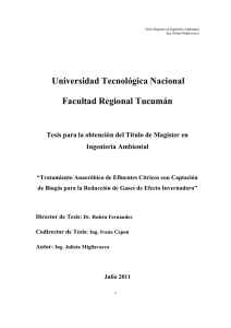 Universidad Tecnológica Nacional Facultad Regional Tucumán Ingeniería Ambiental