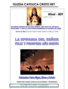 Misal - 809 IGLESIA CATOLICA CRISTO REY Volumen 12 ENERO 5/14
