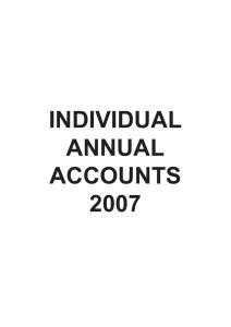 INDIVIDUAL ANNUAL ACCOUNTS 2007