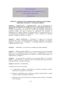 ESTATUTOS DE LA ASOCIACIÓN EMPRESARIAL DE INFORMÁTICA DE LA COMUNIDAD VALENCIANA (AVINFO C.V)