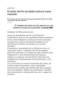 El sector del frío se rebela contra el nuevo impuesto