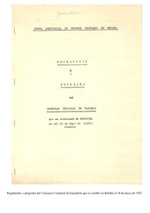 Reglamento y Programa Concurso Comarcal de Ganados, 1952