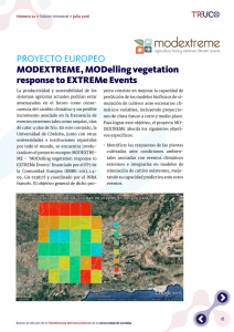 PROYECTO EUROPEO MODEXTREME, MODelling vegetation response to EXTREMe Events