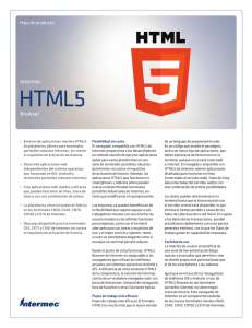 HTML5 Intermec Browser Hoja de producto
