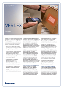 VERDEX Software Hoja de producto
