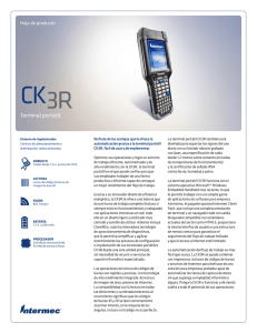 CK 3R Terminal portátil Hoja de producto