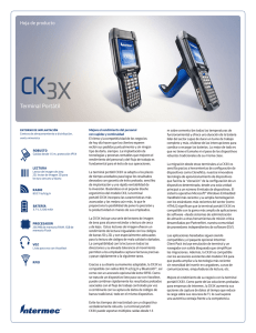 CK 3X Terminal Portátil Hoja de producto