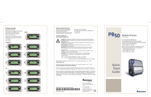 PB50/PB50C Mobile Printer Quick Start Guide