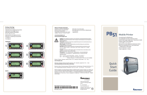 PB51 Mobile Printer Quick Start Guide