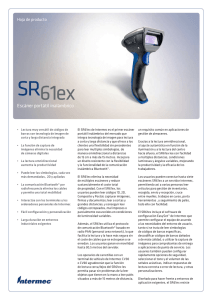 SR 61ex Escáner portátil inalámbrico Hoja de producto