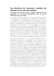 Dos directivos de Azucarera eximidos de declarar por el caso del amianto