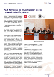 XXII Jornadas de Investigación de las Universidades Españolas