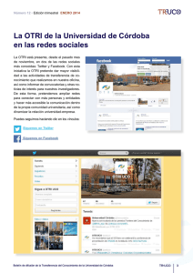 La OTRI de la Universidad de Córdoba en las redes sociales