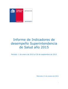 Ir a Indicadores Consolidados del período comprendido entre el 1 de enero y el 30 de septiembre de 2015