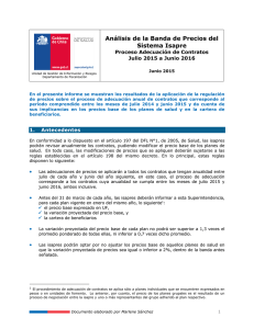 Ir a Análisis de la Banda de Precios. Proceso de Adecuación de Contratos Julio 2015-Junio 2016