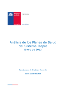 Ir a Análisis de los Planes de Salud del Sistema Isapre a Enero 2013