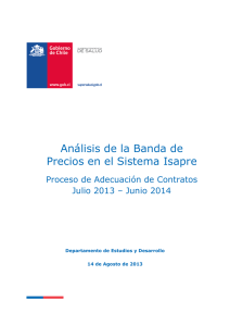 Ir a Análisis de la Banda de Precios. Proceso de Adecuación de Contratos Julio 2013-Junio 2014