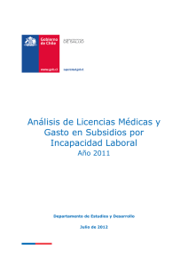 Ir a Licencias Médicas en Isapres Año 2011