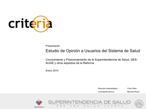 Ir a Estudio de Opinión de Usuarios - Sistema de Salud Año 2010