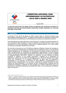 Ir a Cobertura Adicional para Enfermedades Catastróficas Julio 2000 a Marzo 2006