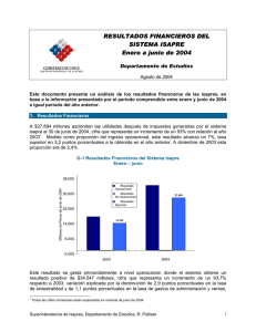 Ir a Resultados Financieros de Isapres Enero-Junio 2004