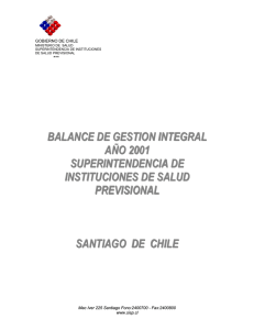 Ir a Balance de Gestión Integral Año 2001