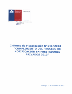 Ir a Cumplimiento del Proceso de Notificación en Prestadores Privados 2013