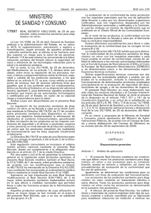 Real decreto 1662/2000, de 29 de septiembre, sobre productos sanitarios para diagnóstico in vitro