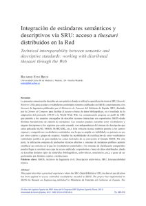 Integración de estándares semánticos y descriptivos vía SRU: acceso a thesauri distribuidos en la red