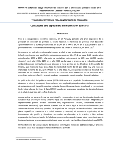 PROYECTO: Sistema de apoyo comunitario de cuidados para la embarazada... Departamento de Caazapá – Paraguay, BID/JPO