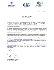 INVITACIÓN PARA  LA  MEDICIÓN  DE  LA ...  Asunción, 31 de marzo de 2016